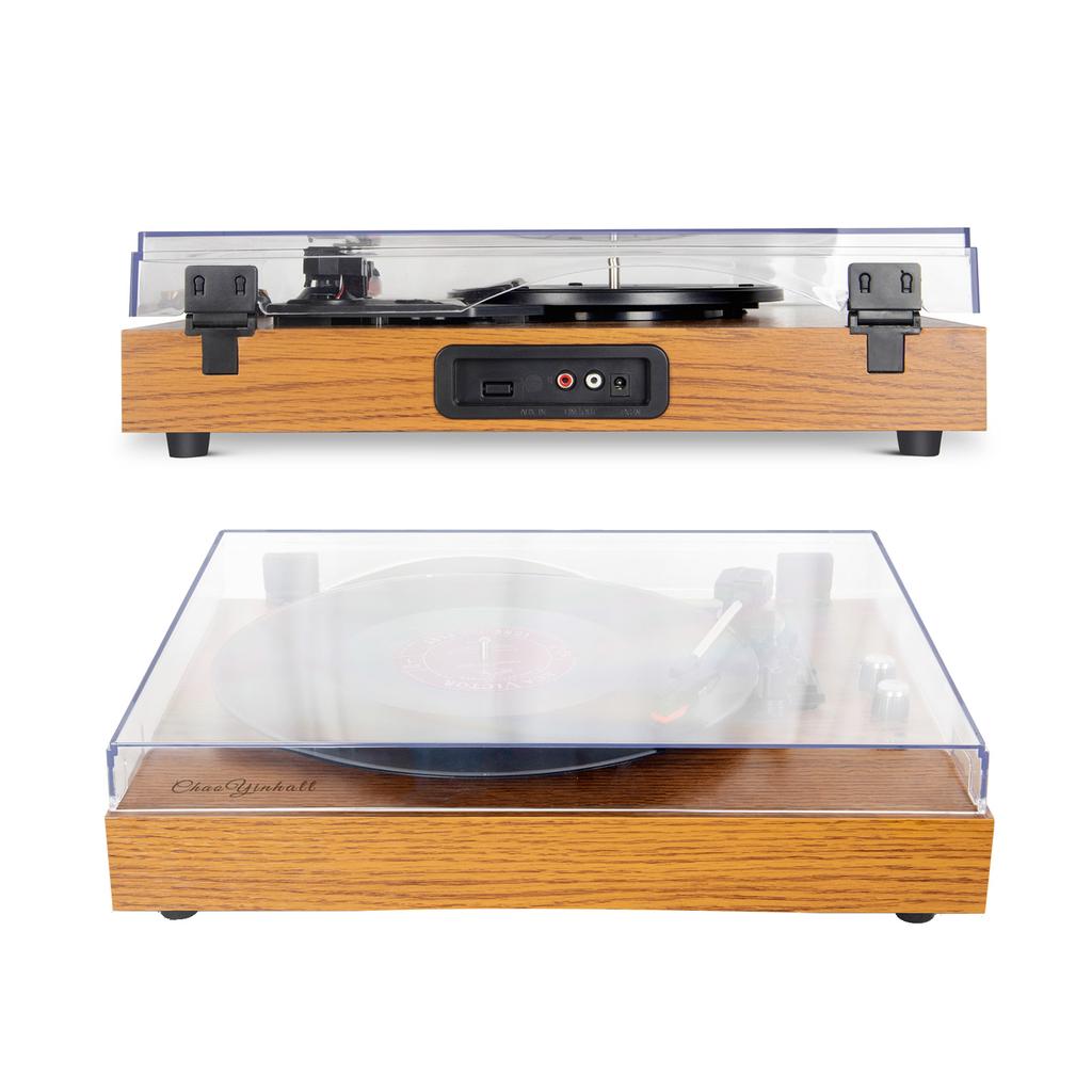 Retro Record Player with BT Function 33/45/78RPM 3-Speed Line-in Antique Gramophone Turntable Disc
