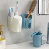 Toothbrush Holder Wall Mounted Mouth Toothpaste Dispenser Quick Draining Storage Squeezer Rack Bathroom Toothbrush Holder