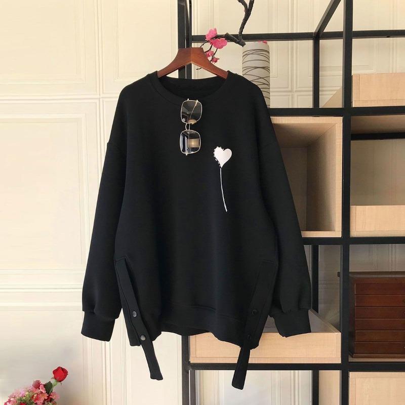 Sweatshirt for Women Oversize Fleece Thickened Loose Round Neck Casual Pullover Long Sleeve Winter Sweatshirt Top