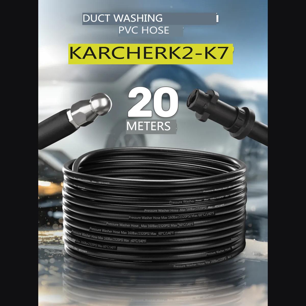 

Шланг для промывки каналов ПВХ для Karcher 10m чёрный