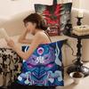 Japanese Samurai Oni Mask Cushion Cover Polyester Sofa Cushions Decorative Throw Pillows Home Decoration Pillowcover