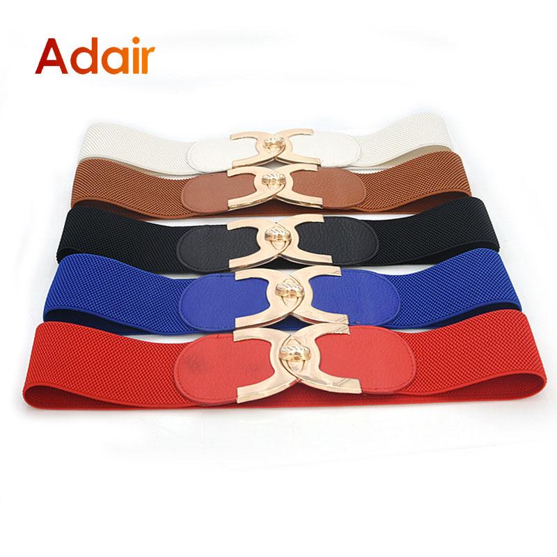 Fashion Female Coat Dress Decorated Stretch Waistband Elastic White Color Wide Corset Belt For Women Designer Waist Strap DT010