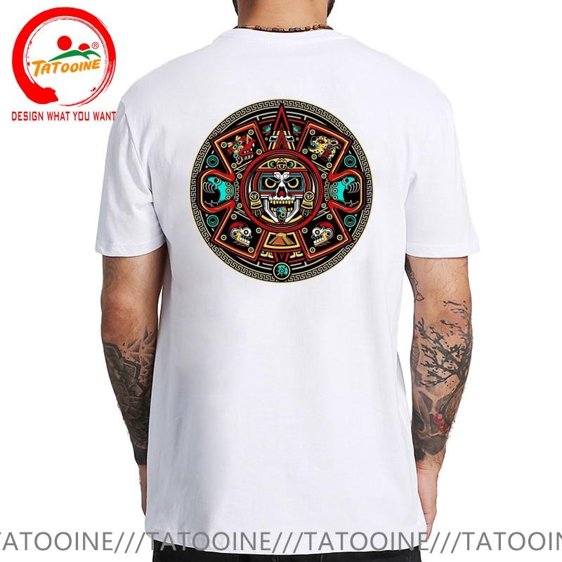 Lustiges Design Maya Azteken Kalender Kunst Sred Wams Unisex Mode Trendige Freizeitkleidung Stilvolle Oberteile T-Shirt Freizeit-T-Shirt Unisex