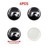 2026 New 4Pc 56mm 60mm 65mm Car Logo Wheel Center Hub Caps Badge Sticker Emblem Decals For VW GTI Golf 6 Polo R-Line CC Passat Tiguan B7PC7