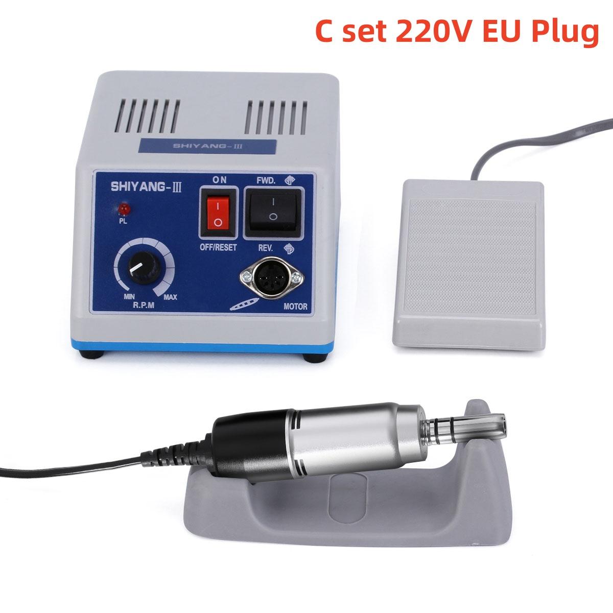 

Стоматологічний мікромотор-полірувальник N3 Новий полірувальний мікромотор 35000 об/хв Наконечник типу E Блок Marathon Стоматологічний інструмент C set 220v EU Plug