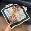 New silk scarf women's fashion versatile high-end small square scarf Korean version neck protection scarf spring and autumn retro scarf binding bag