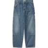 Fw24 W Brandon Double Knee Pant Loose Straight Leg Zipper Fly Jeans Women Pants Light-Blue I034229-01-4L