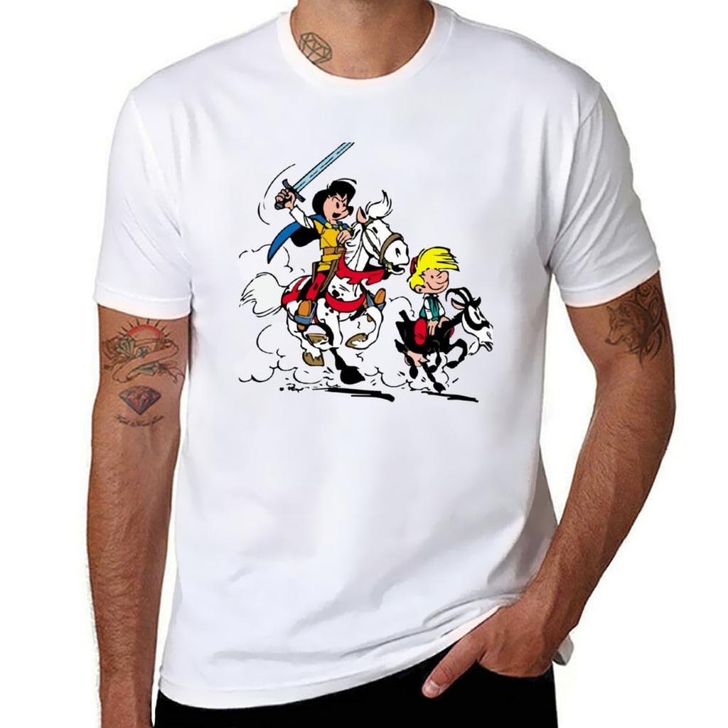 Johan Et Pirlouit (Johan Et Peewit)Classique Tshirt Work Outdoor Tshirt For Unisex