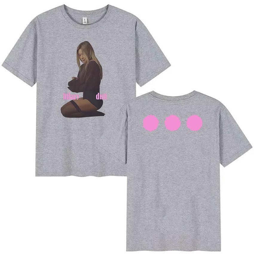 Hilary Duff Tour 2026 Merchandise T-shirt Unisex Dames Harajuku Kleding Esthetische Tops T-shirts Casual 100% Katoen Korte Mouw T-shirt