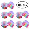 100Pcs Lovely Rainbow Cupcake Muffin Paper Case Party Baking Cake Cup Kitchen Tool Party Supplies