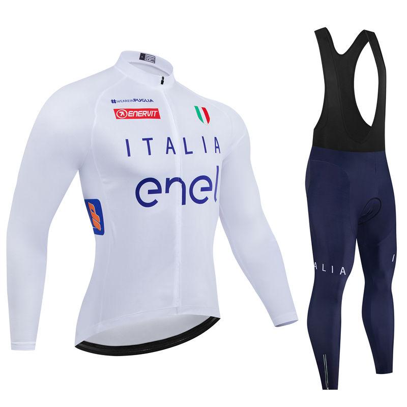 2026 Italia Pro Team Prodyšný Dlouhý Rukáv Pánský Cyklistický Dres Sada Oblečení na Horský Kolo Podzimní Cyklistické Oblečení Maillot Ropa Ciclismo