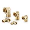 Pack of 5 Brass Elbow Threaded Fittings Corrosion Resistant Threaded Elbows Set Pipe Connectors Set for Plumbing System