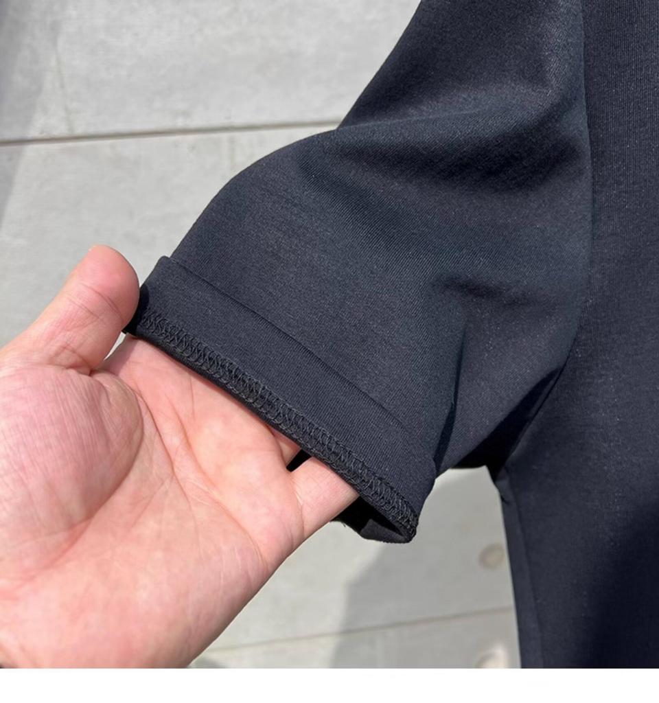 Herrenmode Kurzarm-T-Shirt, 2024 Trendiger lockerer Schnitt mit einfachem Druck.