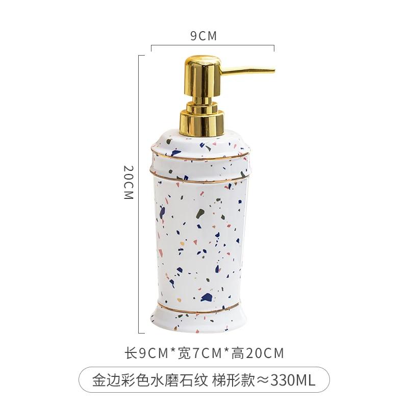 Sticlă ceramică pentru dezinfectant pentru mâini Sticlă ușoară de lux pentru presă, loțiune de baie creativă de ultimă generație, șampon, gel de duș, sticla sub-imbuteliere