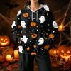 Women's Casual Halloween Print Hoodie with Front Pockets