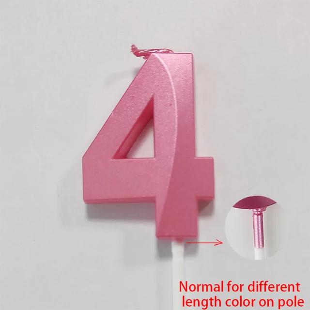 0-9 Numer Candle Pink Blue Happy Birthday 3D Number Candles Cake Topper Decoration Baby Shower Supplies Wedding Party Decor