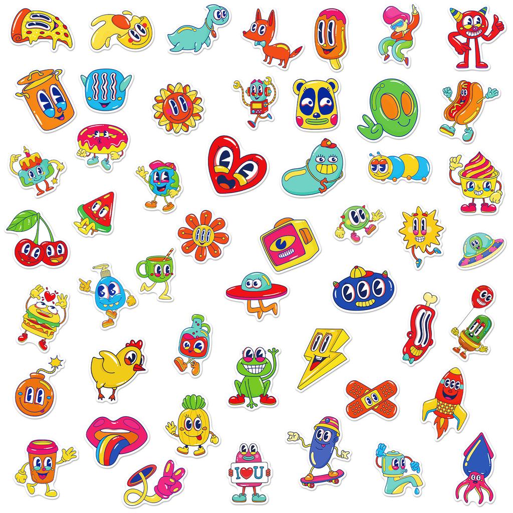 50Pcs New Stickers Cute Stickers For Kids Cup Stickers Nootbook Stickers  For Children Gift