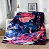Cartoon Jujutsu Kaisen Anime 3D Flannel Blanket Soft Throw Blanket Art For Home Decor Bedroom Bed Sofa Cover Picnic Fans Gifts