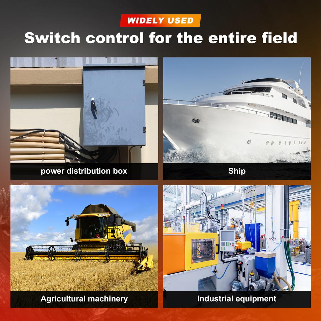 4Pcs 30A 250V Rocker Switch 4 Pin Red LED Lighted ON/Off  Rocker Toggle Switch DPST  for Industrial Equipment Car Ship