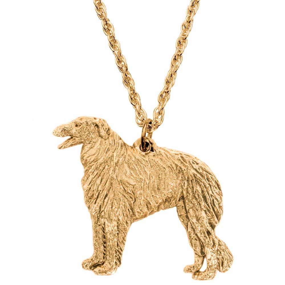 Borzoi British-made Art Dog Pendant Necklace Collection