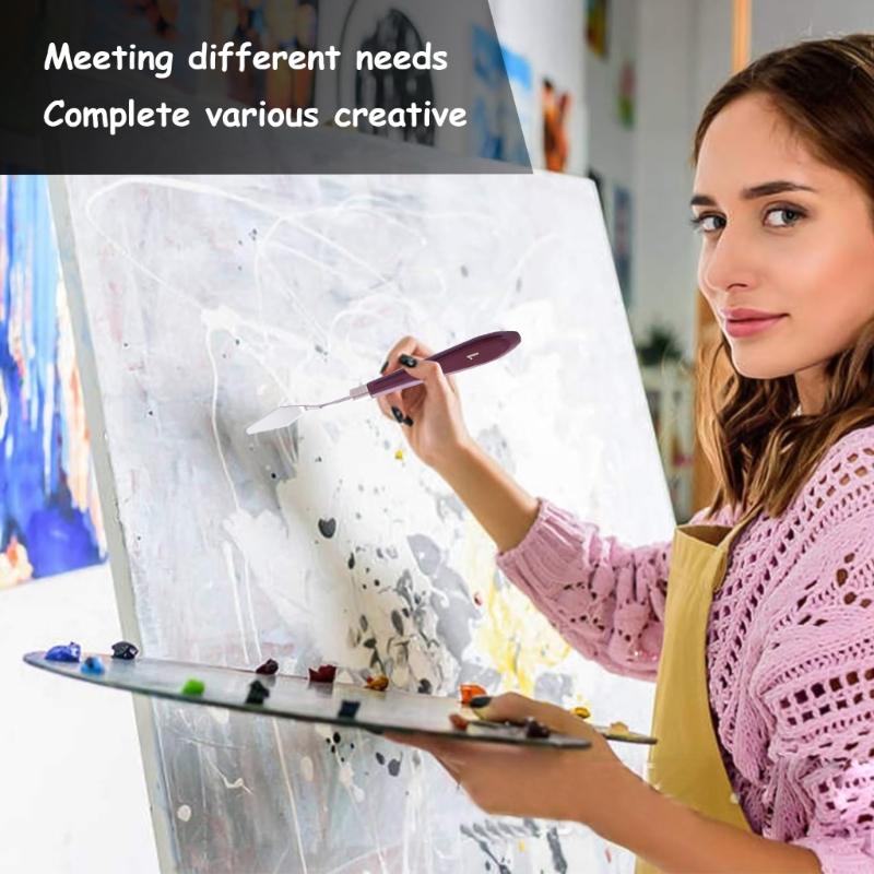 11x/Set Painting Palette Knife Tool Scrapers Knife Painting Tool Painting Spatula Set for Canvas Rock Acrylic Painting