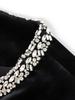 French Chic Beaded Velvet Jacket & Swing Midi Skirt Set