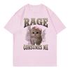 Retro Rage Consumes Me Cat Funny T Shirts Women Cat T-shirt Round Neck Short Sleeve Trendy Tee Shirt Summer Tshirt Friendly G...