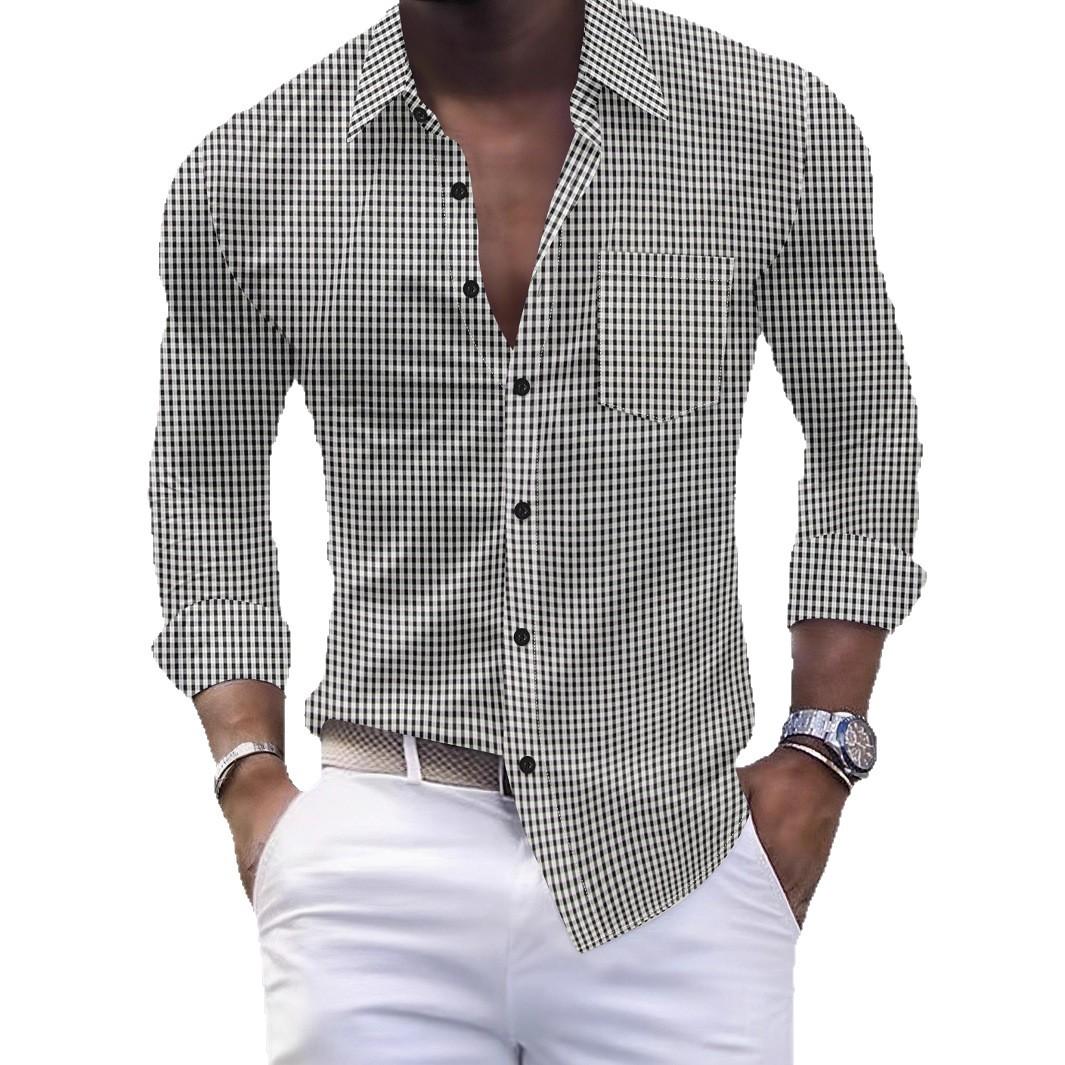 

2026 Summer Men s Hot Style Four-sided Stretch 3D Printed Men s Long-sleeved Shirt Tops 3XL