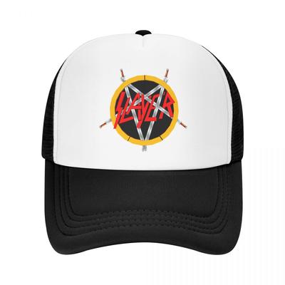 Benutzerdefinierte Heavy Metal Rock Slayers Logo Baseball Cap WoUnisex Unisex Atmungsaktive Trucker Hut Streetwear Snapback Caps Sonnenhüte