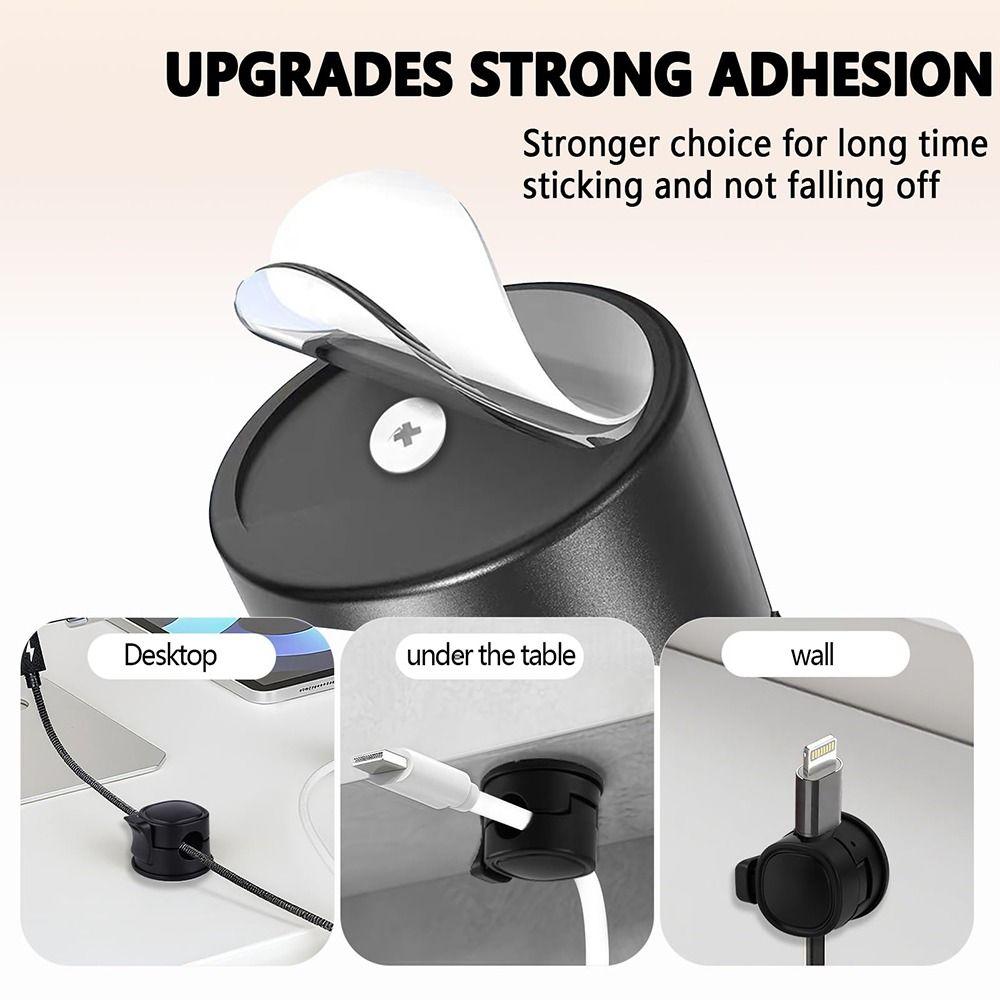 3Pcs Adhesive Cord Holder Magnetic Cable Management Wire Arrangement Cable Organizer  Under Desk