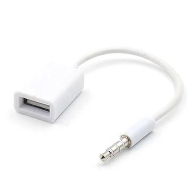 3.5Mm Male And Female Audio Plug Jack To Usb 2.0 Female Converter Cable Car Mp3