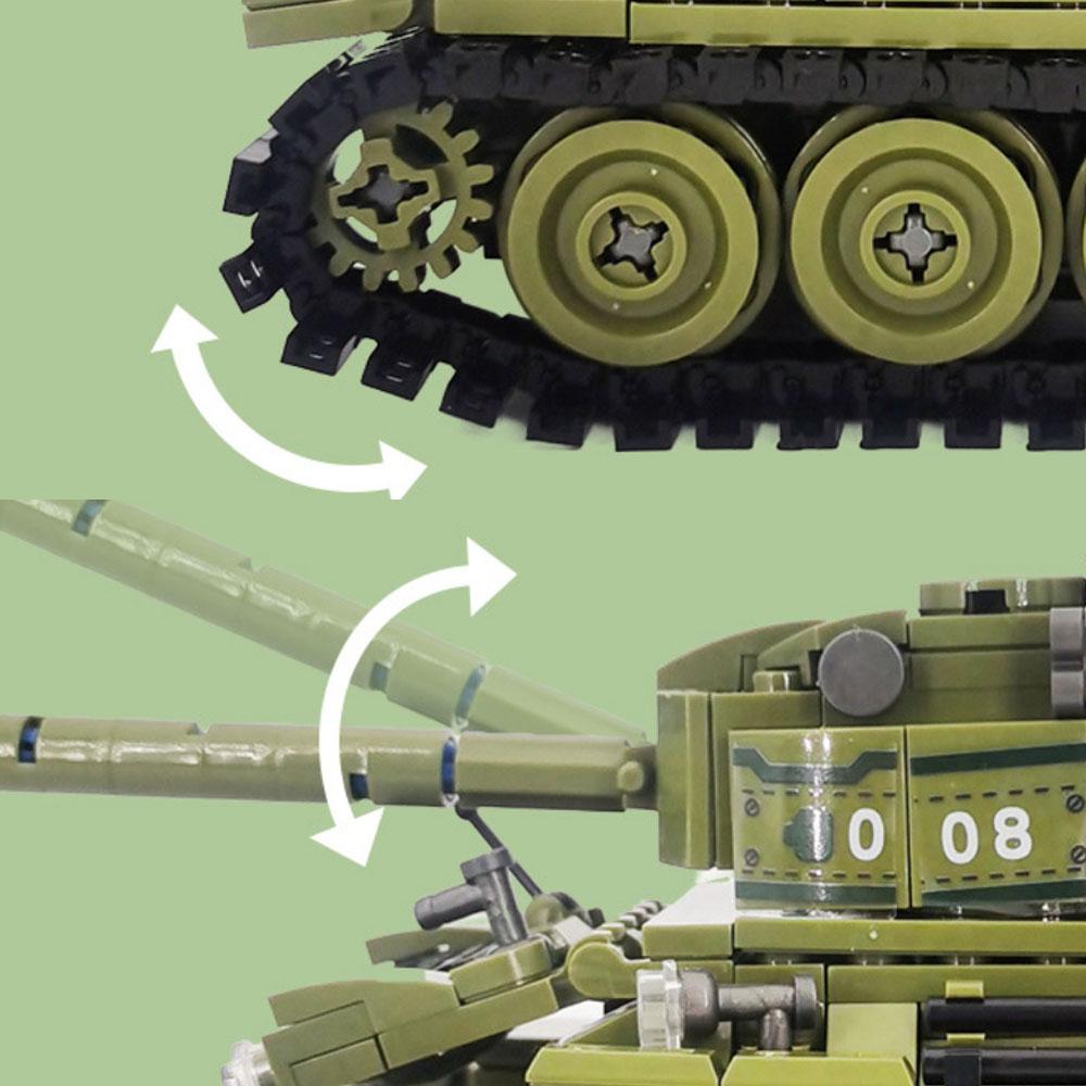 Main Battle Tank Building Block Splicing Model Ornaments Children's Educational Toys