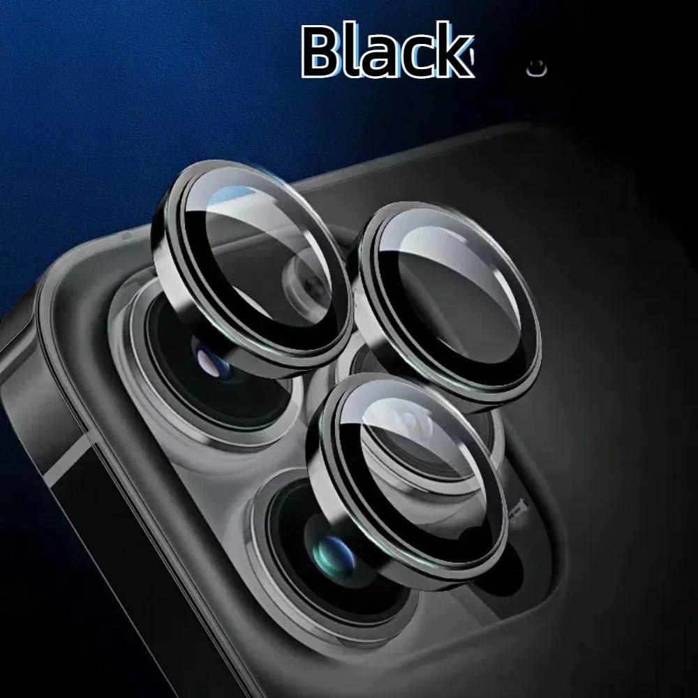 HD 9H Metal Camera Glass Protect Cover for IPhone 17 Air 16 15 14 Plus 13 Pro Max Anti-Scratch 3D Lens Tempered Film Accessorios