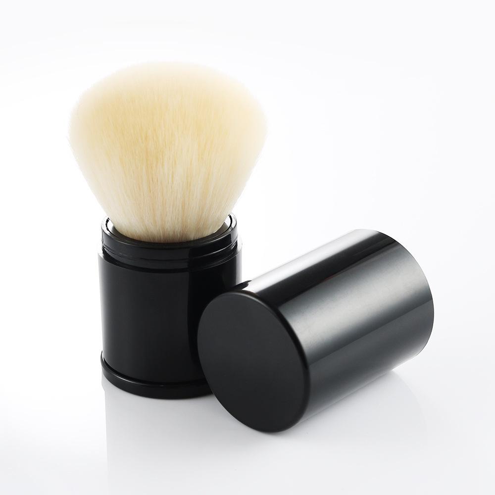 Compact Retractable Makeup Brush - Blush, Powder, Mushroom Head Tool