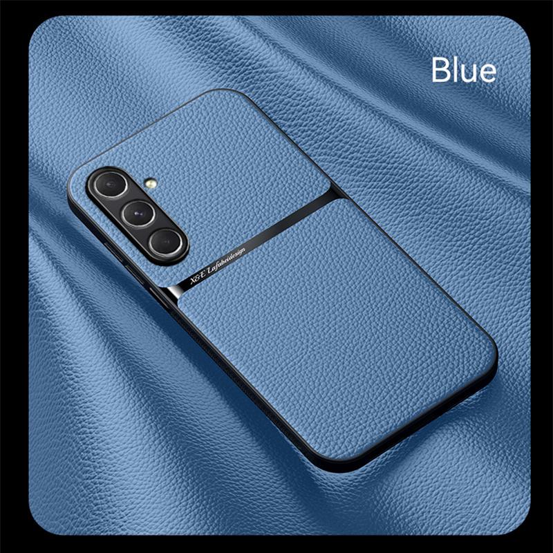

Магнитный чехол из искусственной кожи для Samsung Galaxy M35 A16 A36 A56 A15 5G A25 A35 A55 Защитная крышка Жесткий чехол Coque Fundas For Samsung M35 5G синий
