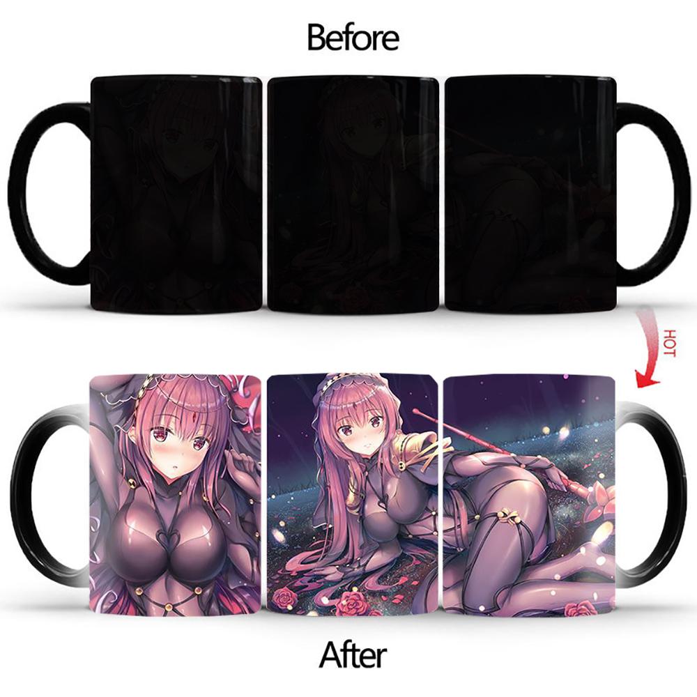 Sexy Goddess Coffee Mug BSKT-062 Color Change Mug Anime Kawaii Cup Sublimation Tumblers Discoloration Cups Drinkware Mugs Custom