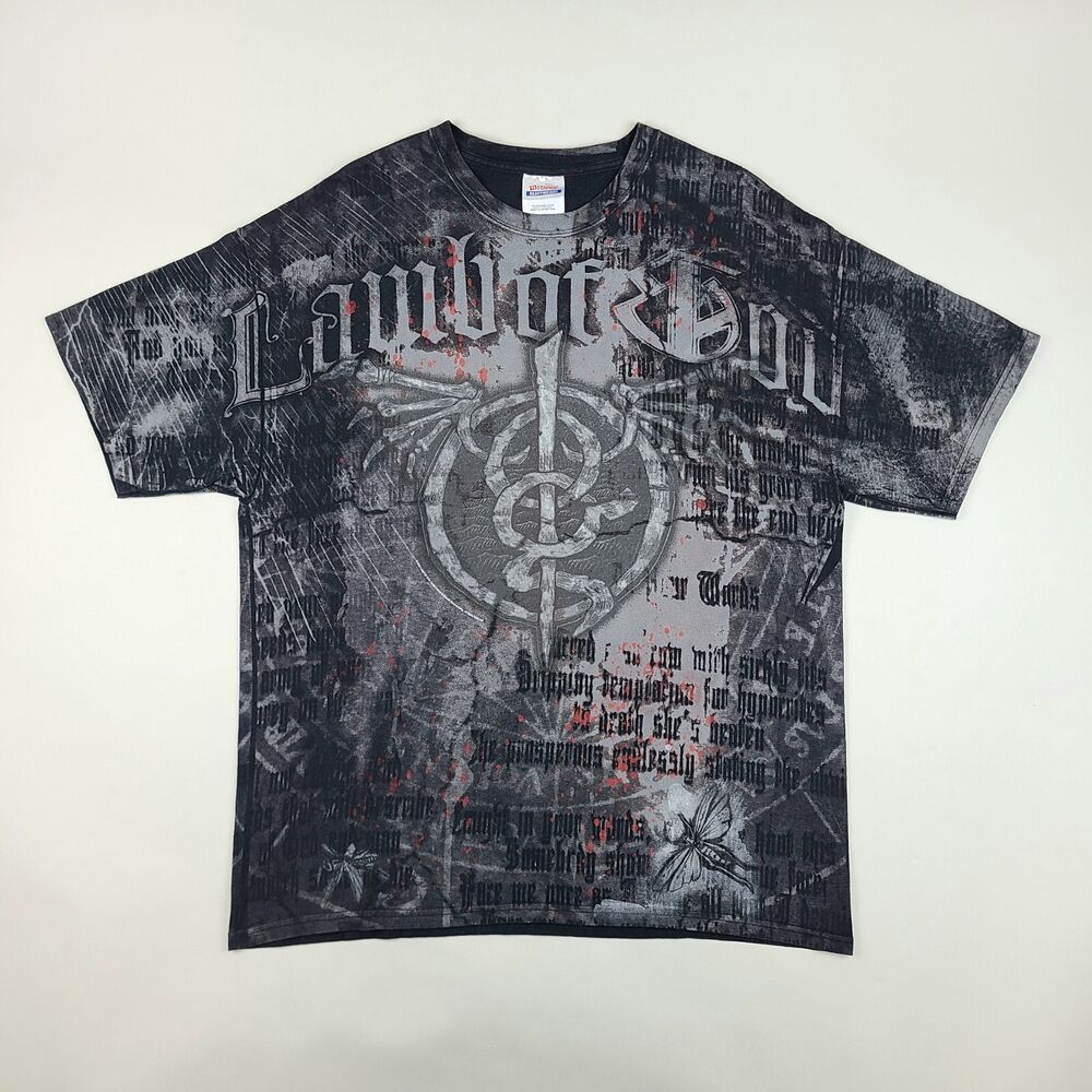 

Футболка унисекс Lamb Of God 2009 со сплошным принтом группы Heavy Metal Band S