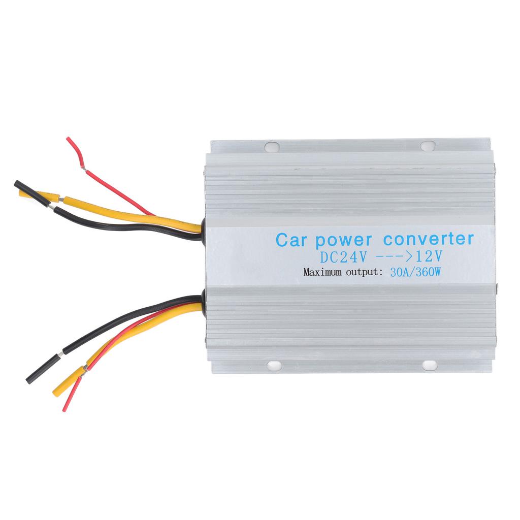 DC24V To DC12V Car Power Converter 30A 360W IP68 Waterproof Safe Buck Transformer for Golf Cart Car Truck
