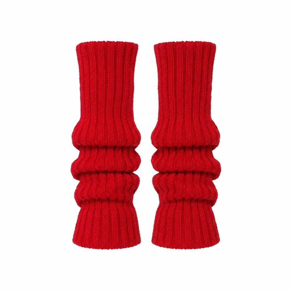 1 Pair Keep Warm Ribbed Leg Warmers Windproof Boot Cuffs Cute Knitted Foot Cover  Kids Girls