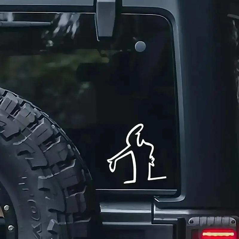 Creative Action Pose Design Vinyl Stickers Waterproof Pvc Cars Motorcycles Decorations Reflective Strong Adhesive Decals