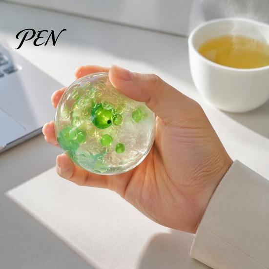 School Relaxation Gadgets Clear Stress Ball Fidget Toy, Anxiety Relief Squeeze Slow Rebound Transparent Toy for Home Office Toys