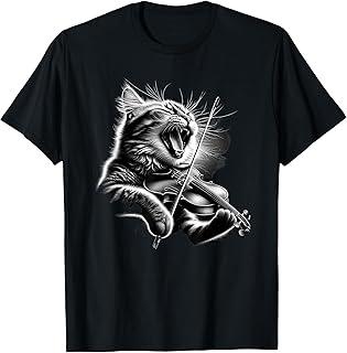 Unisexs Rock Cat Pattern Short Sleeve TShirts Funny 3D Guitar Cat Print Casual T Shirt Outdoor Unisex Unisex Y2k Tops Summer Clothing
