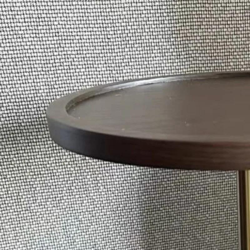 Creative Stone Base Coffee Tables Raised Edge Tea Desk Waterproof Heatproof Side Stand Solid Wood Indoor Household Living Room F