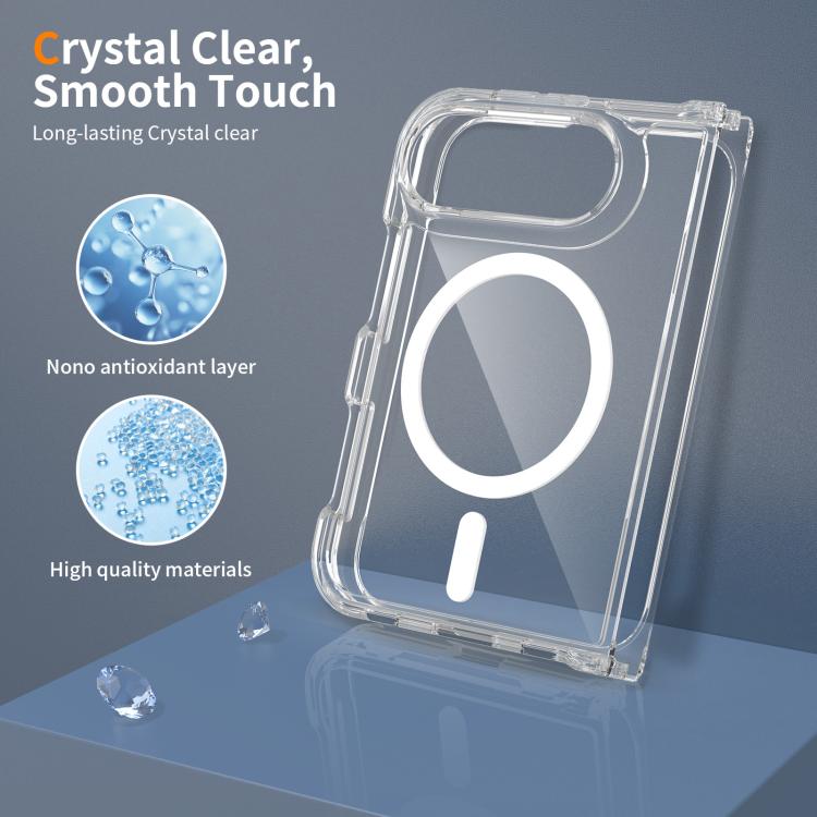 Magnetic Shockproof Clear Acrylic 2.0mm Scratch Proof Protective Phone Case For iPhone Duo