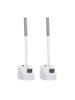PP Dual Head Toilet Brush with Base for Cleaning No Dead Corners Toilet Squat Toilet with Extended Hard Bristles for Special Use