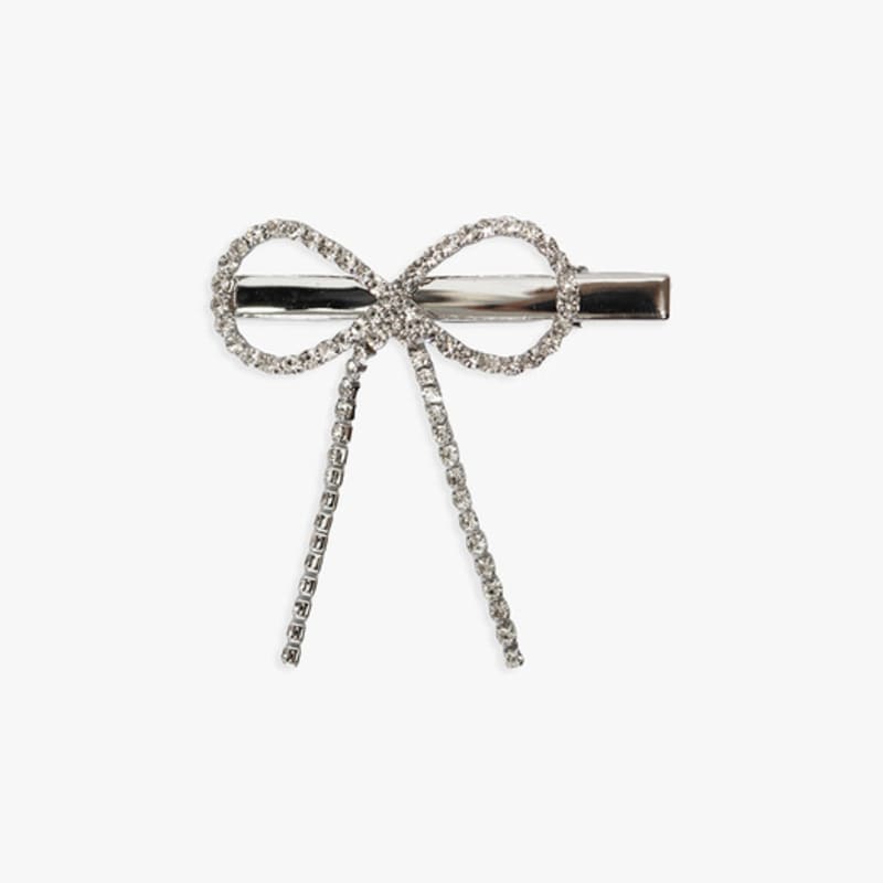 PINK PINEAPPLE TWINKLE RIBBON HAIRPIN_SILVER