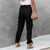 Ladies  Elastic Waist Pocket Trousers Casual Pants Loose Women Trousers