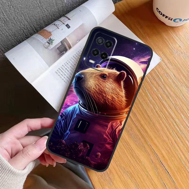 Cartoon Capybara Case For Oppo A6 A5 Pro A57 A17 A78 A54 A74 A94 A76 A16 A96 A18 A40 A60 A80 A38 A58 A98 A15
