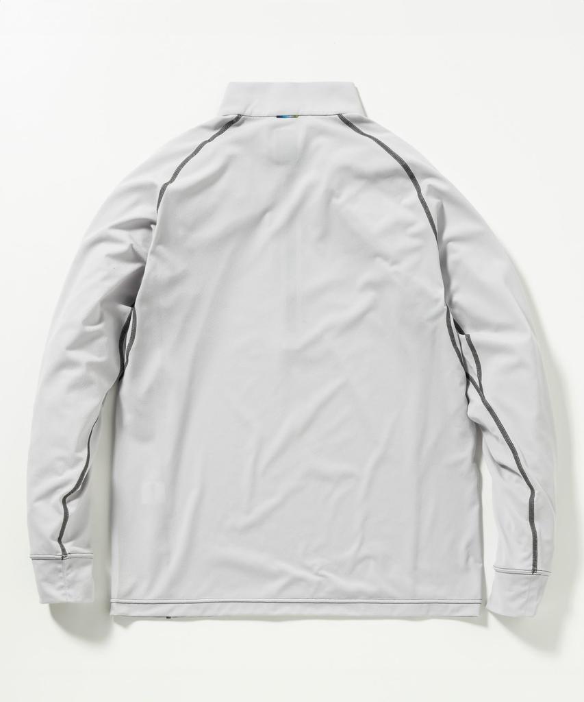 Phoenix Half Zip Long Sleeve Gray Men's T-Shirt, (PH9600)