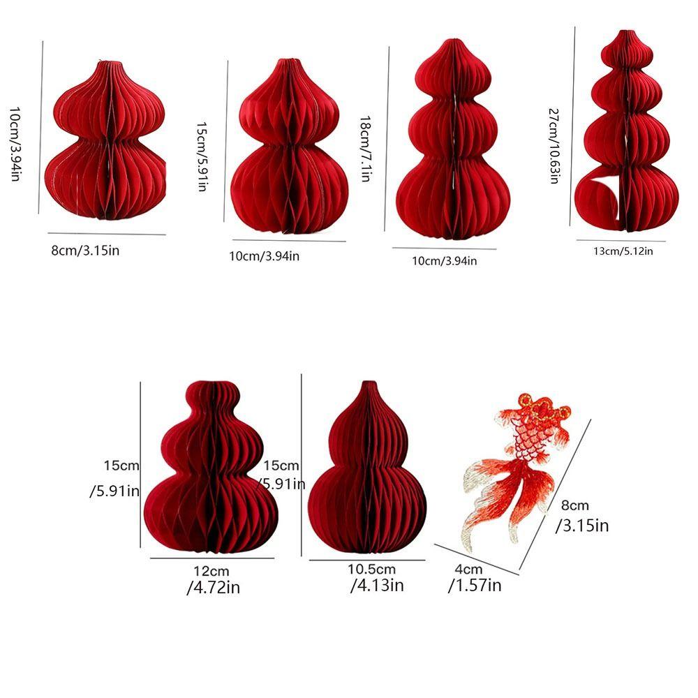 Folding Gourd Shape Housewarming  Ornament DIY Paper Housewarming Decorations  Wedding Decor